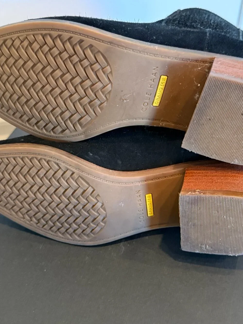 Cole Haan black suede booties - great condition